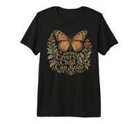 Every Child Can Soar Back to School Butterfly T-Shirt Haut de Gamme