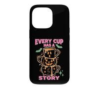 Every Cup Has A Story Halloween Coffee Lover Mug Stack Coque pour iPhone 13 Pro