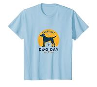 Every Day is Dog Day - Amoureux des Animaux T-Shirt, Enfant, Bleu Céleste, 3 Ans