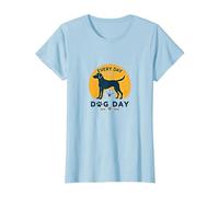Every Day is Dog Day - Amoureux des Animaux T-Shirt, Femme, Bleu Céleste, XS