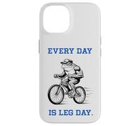 Every Day is Leg Day Frog Drôle Cycliste Gym Workout Coque pour iPhone 14