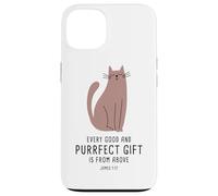 Every Good & Purrfect (Gift) is from Above - James 1:17 Cat Coque pour iPhone 13