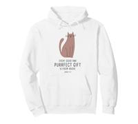 Every Good & Purrfect (Gift) is from Above - James 1:17 Cat Sweat à Capuche