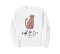 Every Good & Purrfect (Gift) is from Above - James 1:17 Cat Sweatshirt