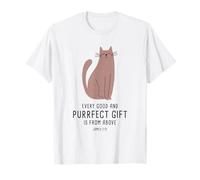 Every Good & Purrfect (Gift) is from Above - James 1:17 Cat T-Shirt