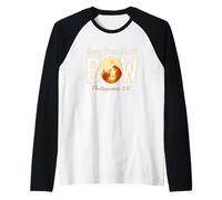 Every Knee Shall Bow Nativity - Philippians 2:10 Christmas Manche Raglan