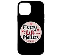 Every Life Matters Pro-Life Cœurs pour bébé fœtus Coque pour iPhone 12 Mini