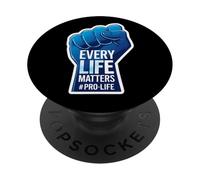 Every Life Matters Pro-Life Poing surélevé pour bébé à naître PopSockets PopGrip Adhésif