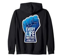 Every Life Matters Pro-Life Poing surélevé pour bébé à naître Sweat à Capuche