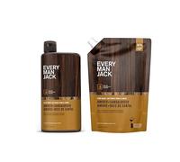 Every Man Jack Recharge pour le corps en bois de santal et ambre pour homme, ingrédients dérivés, sans paraben, sans phtalates, sans colorant, 3,5 à 100 ml, flacon de 2,5 à 610 ml