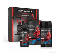 Every Man Jack Spider-Man Kit de corps - Parfait pour tous les amateurs de Marvel, de bain et de corps, avec ingrédients propres et parfums incroyables - Comprend un shampoing pour le corps, un