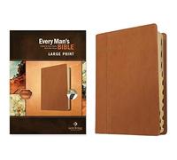 Every Man's Bible Nlt, Large Print (Leatherlike, Pursuit Saddle Tan, Indexed)