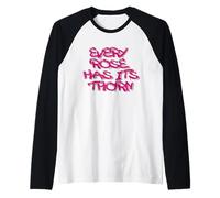 Every Rose Has Its Thorn Graffiti Design Manche Raglan