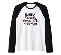Every Rose Has Its Thorn Graffiti Design Manche Raglan