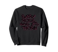 Every Rose Has Its Thorn Graffiti Design Sweatshirt