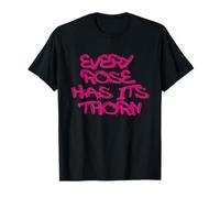 Every Rose Has Its Thorn Graffiti Design T-Shirt