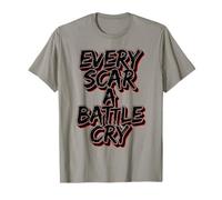 Every Scar A Battle Cry Red Grunge Esthétique T-Shirt