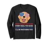 Every Snack You Make Dog Golden Retriever Funny Lovers Manche Longue