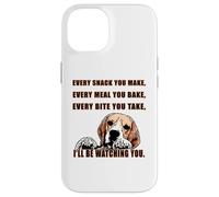 Every snack you make - I'll be watching you. Beagle fun Coque pour iPhone 14