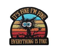 Every Thing is Fine Écusson moral brodé patches avec boucle et crochet pour vêtements tactiques, sac à dos, casquette de baseball, uniforme, gilet, harnais pour chien