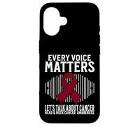 Every Voice Matters Head and Neck Cancer Awareness Gifts Coque pour iPhone 16