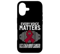 Every Voice Matters Head and Neck Cancer Awareness Gifts Coque pour iPhone 17