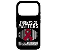 Every Voice Matters Head and Neck Cancer Awareness Gifts Coque pour iPhone 17 Pro