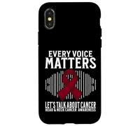 Every Voice Matters Head and Neck Cancer Awareness Gifts Coque pour iPhone X/XS