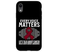 Every Voice Matters Head and Neck Cancer Awareness Gifts Coque pour iPhone XR
