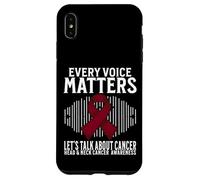 Every Voice Matters Head and Neck Cancer Awareness Gifts Coque pour iPhone XS Max