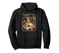 Everybody Croaks Frog Skull Mushroom Retro Funny Adult Humor Sweat à Capuche