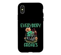 Everybody Croaks Grenouille Champignon Gobelinecore Art Coque pour iPhone X/XS