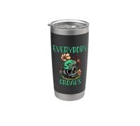 Everybody Croaks Grenouille Champignon Gobelinecore Art Gobelet isotherme en acier inoxydable double paroi