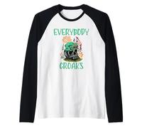 Everybody Croaks Grenouille Champignon Gobelinecore Art Manche Raglan