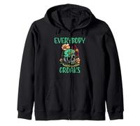 Everybody Croaks Grenouille Champignon Gobelinecore Art Sweat à Capuche
