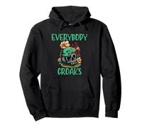 Everybody Croaks Grenouille Champignon Gobelinecore Art Sweat à Capuche