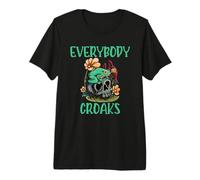 Everybody Croaks Grenouille Champignon Gobelinecore Art T-Shirt Haut de Gamme