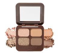 EVERYBODY LONDON Palette de 4 couleurs d'ombres à paupières, 2 teintes brillantes, 2 teintes mates, miroir intégré, mélange facile, formule durable, tons de bijoux