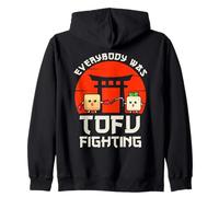 Everybody Tofu Fighting Funny Vegan Vegetarian Japan Theme Sweat à Capuche