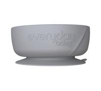 Everyday Baby Bol Enfant avec Base Ventouse, Dès 4 Mois, Lavable au Lave-vaisselle et au Micro-ondes, Quiet Grey, 30813 0303 01