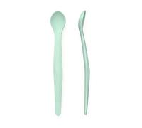 Everyday Baby Cuillère en Silicone First Taste, Dès 4 Mois, Noyau Robuste en Acier Inoxydable, Lavable au Lave-vaisselle, Mint Green, 2 Pièces, 30811 0301 01