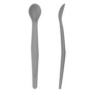 Everyday Baby First Taste Silicone Spoon, From 4 Months, Robust Stainless Steel Core, Dishwasher Safe, 2 pcs Quiet grey 30811 0303 00 01