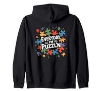 Everyday I'm Puzzl'n Puzzle Amusant Master Puzzler Sweat à Capuche