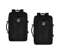 EVERYDAY SAFARI Sac de Voyage 55x40x20 cm, idéal pour Ryanair - Léger et Pratique, Parfait pour Cabine - Noir - Combo