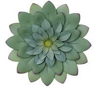 Everydecor Décoration Murale succulente à Suspendre - Vert, Peinte à la Main, Art Floral en métal 3D pour Salon, Chambre, Cuisine, Salle de Bain, intérieur et extérieur