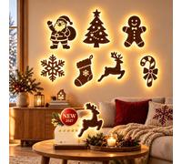 Everydries LED Reindeer Wall Decorations,Festive Christmas Lighting for Indoor Display (#C)