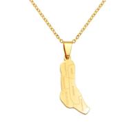 Everyiod Carte Des Comores Avec Colliers De Nom De Ville, Collier Pendentif Carte Des Comores Bijoux De Mode Rétro Charme Motif Géométrique Frontière Du Pays, Jaune, 60 Cm