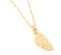 Everyiod Collier Pendentif Carte De Corse - Corse La Corse Pays France Carte Bijoux Pour Femmes Hommes Accessoires Patriotiques Pull Collier Bijoux Cadeaux, Jaune, 50 Cm