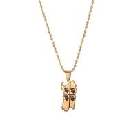 Everyiod Italie Sardaigne Collier Pendentif Vintage Italien Sardaigne Sardaigne Bijoux Robe De Soirée Accessoires Style Ethnique, Symbole Patriotique Carte Collier Pour Bijoux Unisexe, Jaune, 50 Cm