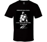 Everyone Has A Plan Until They Get Punched in The Face Mike Tyson Quote Tees Black Manches Courtes(XX-Large)